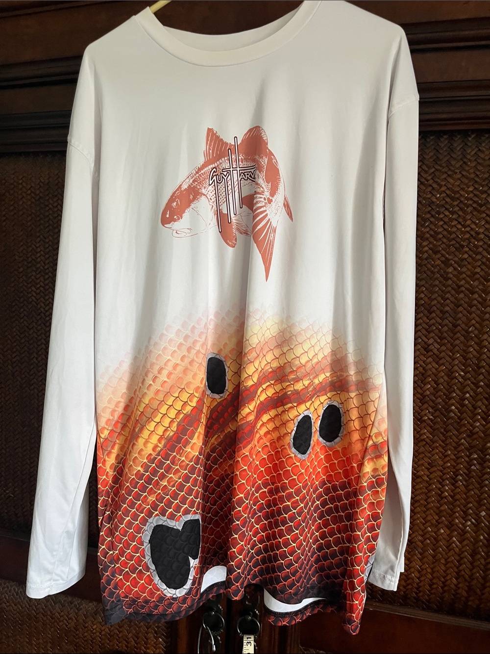 Guy Harvey White Tee with Coral Fish Graphic